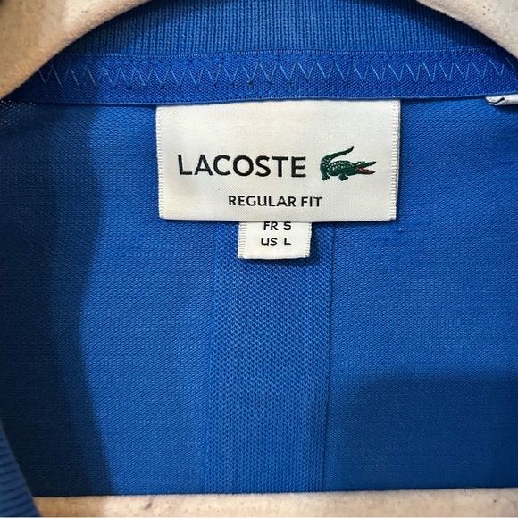 Lacoste Men’s Regular Fit Movement Printed Polo Shirt Bright Royal Blue Large - Picture 4 of 9
